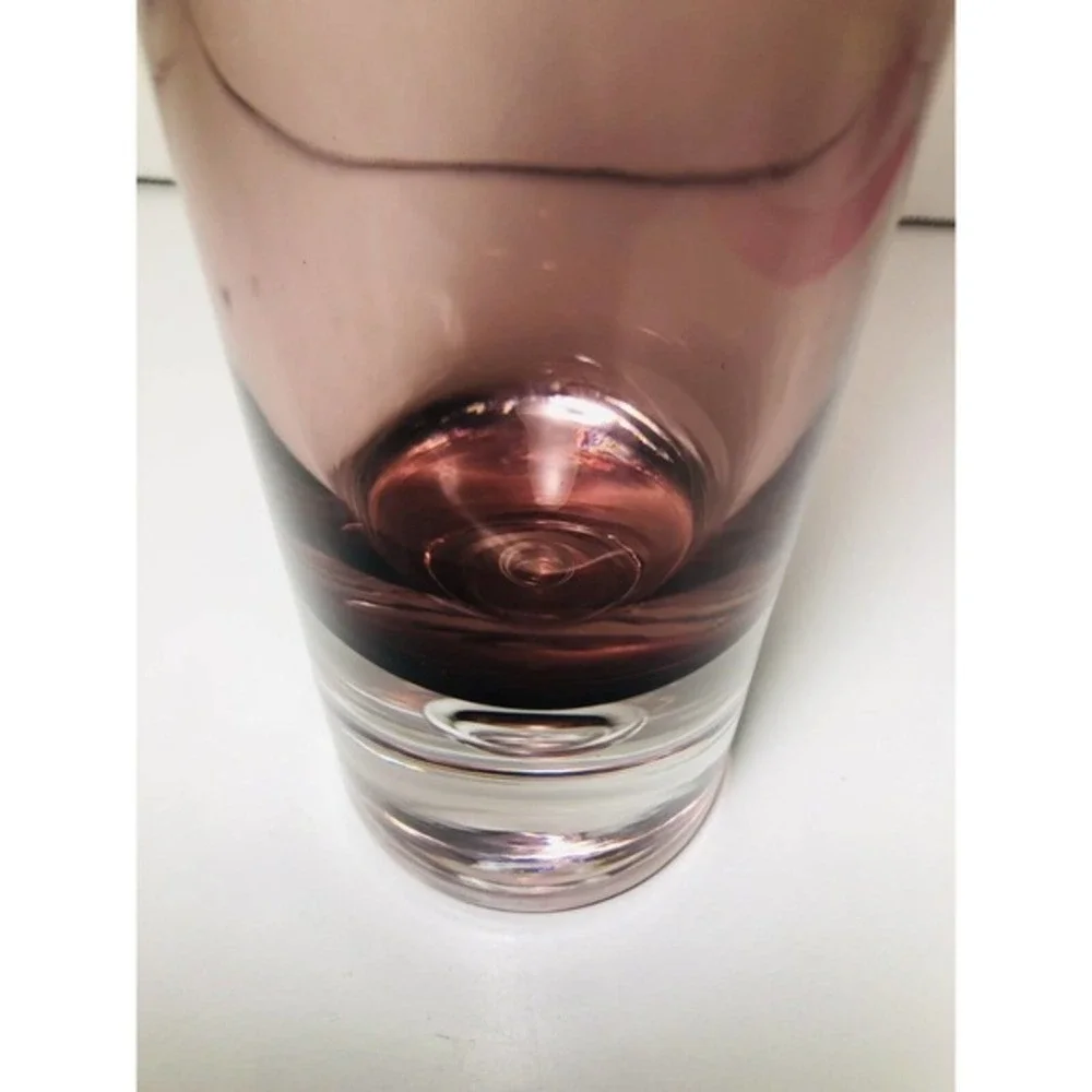 Handmade Cylinder Glass Pink Vase